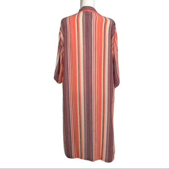 PJ Salvage NWT Metal Slow Jams open Striped Duster cardigan robe Size S/M - Picture 7 of 14